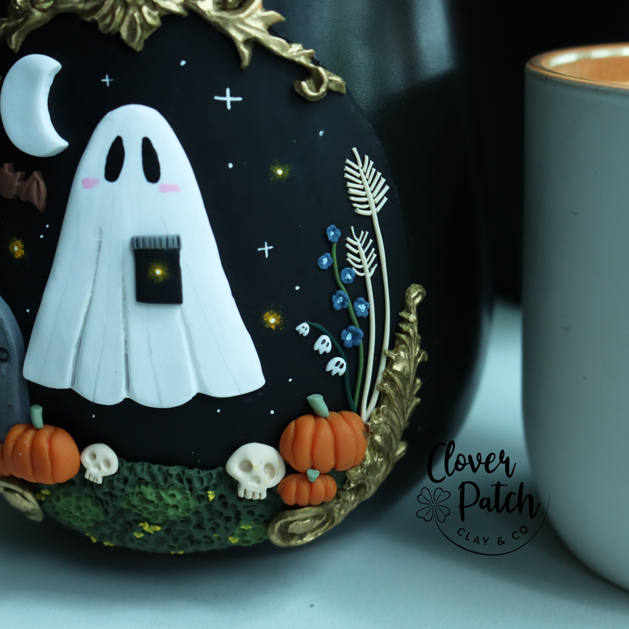 Cute Ghost Pumpkin Patch Mug